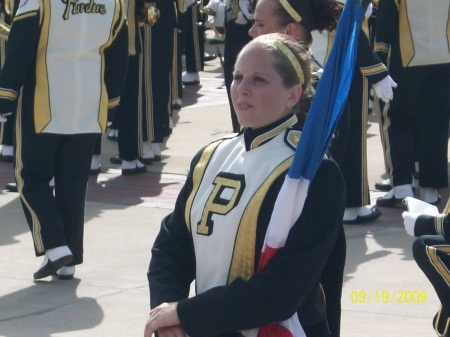 Katie in the Purdue Golden Silks