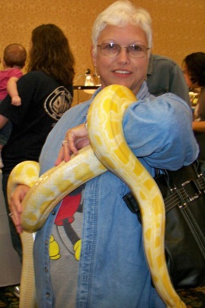 Me and new friend at Houston Reptile Expo