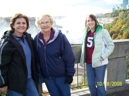 At Niagara Falls with Mom, October 2008
