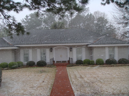 2009-snow in Troy, Alabama