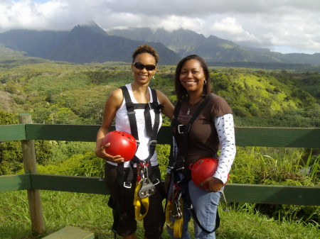 Vital and I zipline on Kauai 2008