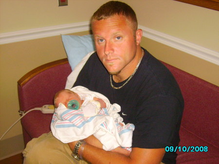 my son kris and grand baby Gabrille