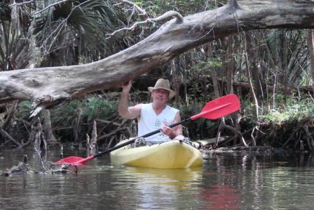 Kayaking in Creek off of Newnans Lake, G-ville