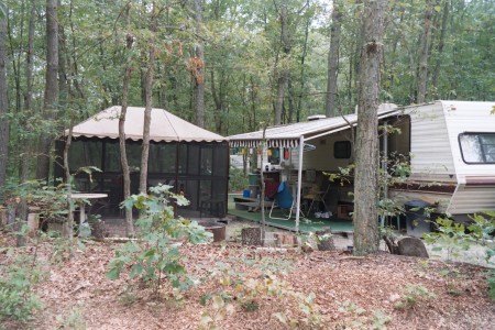 our RV near the beach in  New Jersey