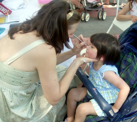 Kyra's first facepainting
