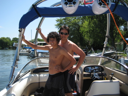 Max and dad at the lake. Summer 2009