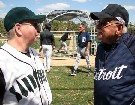 Glen Ezell and I having a Tigers discussion