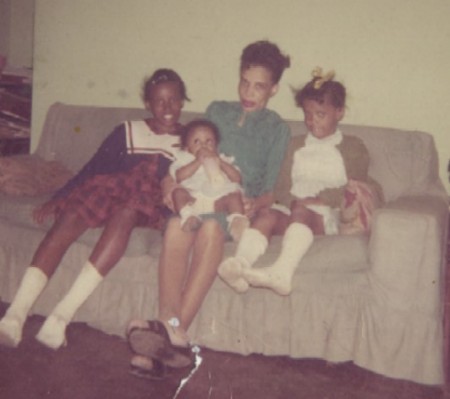 Mama with her Three Girls-1964