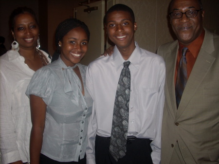 Janay and Julius flanked by their parents