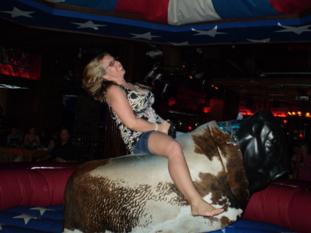 Me on mechanical bull at Springs Bachelorette