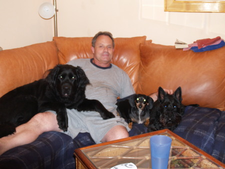 GREG WITH OUR DOGS
