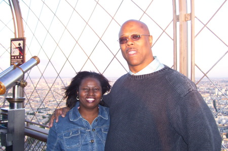 At the top of the Eiffel Tower