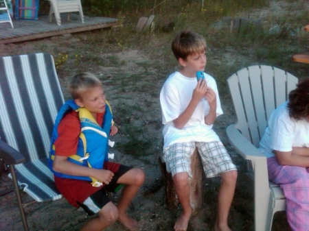 Boys at the Lake House