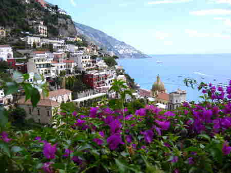 View from our balcony in Positano