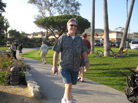 Bob walking in Laguna Beach 2010