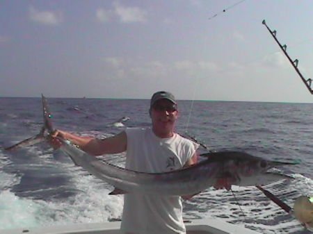 Bill  with his Ono off Kona, Hi