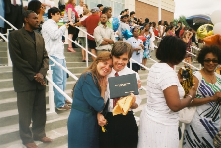 Melanie and her son Jonathan graduation.