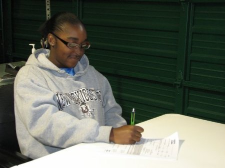 My daughter signing letter of intent to NMSU