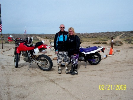 Riding at Husky Monument, Cal City, Ca