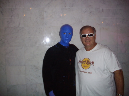 me & blue man