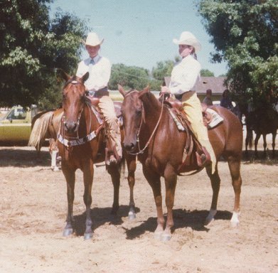 Terri on Brandy, Me on Yaqui