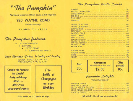 The Pumpkin teenage nightclub - Wayne Rd 1967