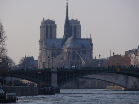 Cathedral of Notre Dame from the Seine River