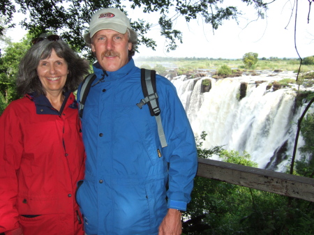 Hilary and I at Victoria Falls