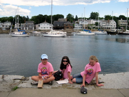 Lily and friends in Rockport, Ma.