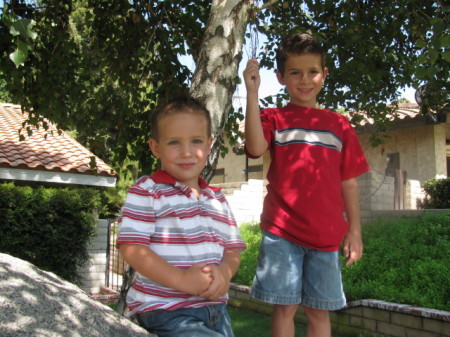 grandsons Troy and Ty Aug. 09