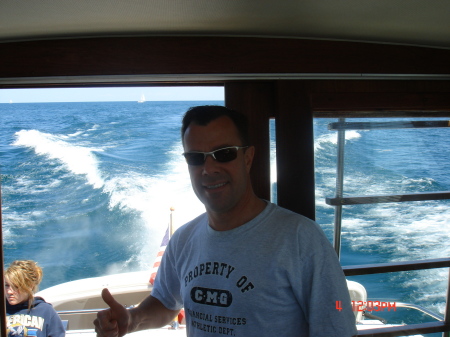 Me on Brothers Boat in Lake Michigan