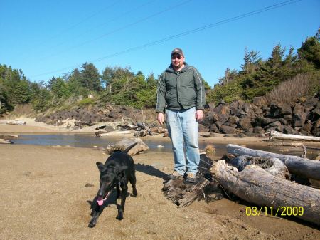 My hubby and doggie!