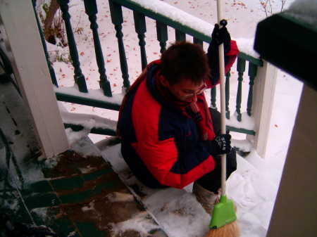 Getting Snow off the deck