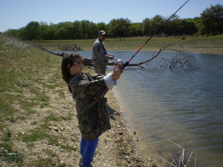 fishing on a windy day