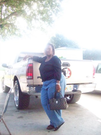 my mom and truck