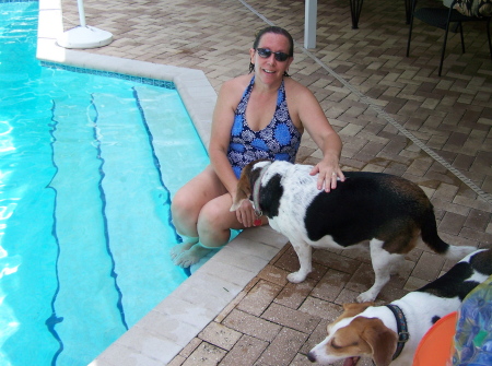 Poolside with the pups