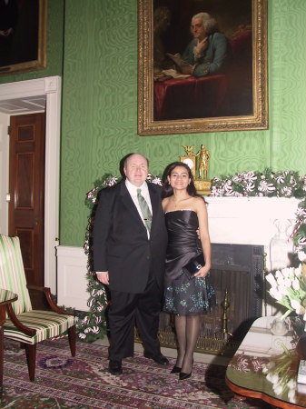 Laura & Ron in the White House Green Room