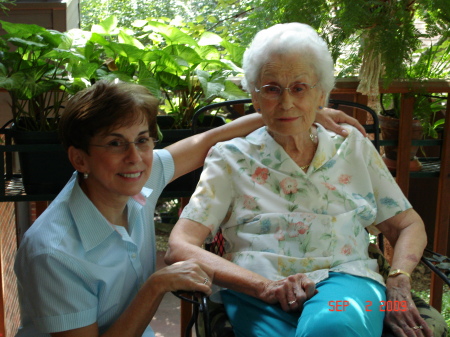 Mother and me on her 97th - 9-2-09