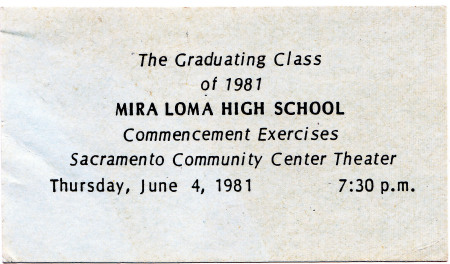 Ticket to graduation