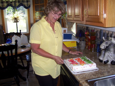 Birthday cake... gummie bear soft serve cake..