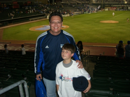 With Brahm (My 'little') at a KC Wizards Game