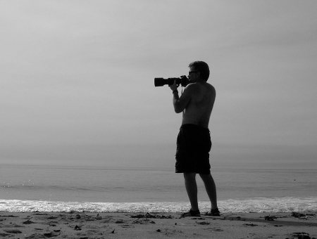 beach b&w