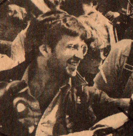 Tracy as radio reporter at Fort McCoy 1978