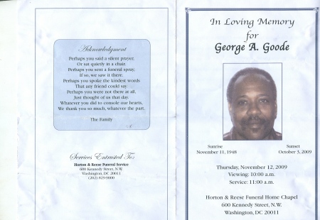 Obituary of George Googe rip