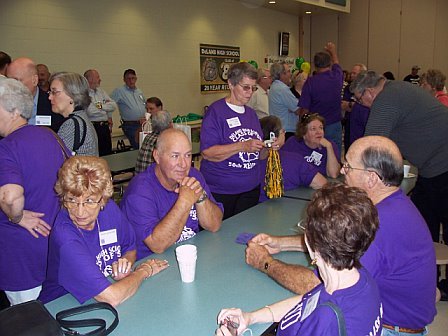 Visiting at Alumni Tea