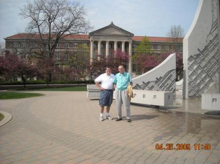 With Dad at Purdue Fountain