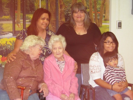 6 generations. Jeanine S., Mary G. Cassandra,