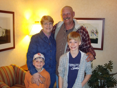 Barb and grandsons Tim and Taylor