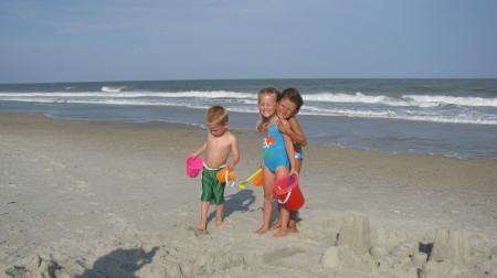 The kids at the beach