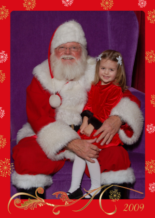 Amelie with Santa